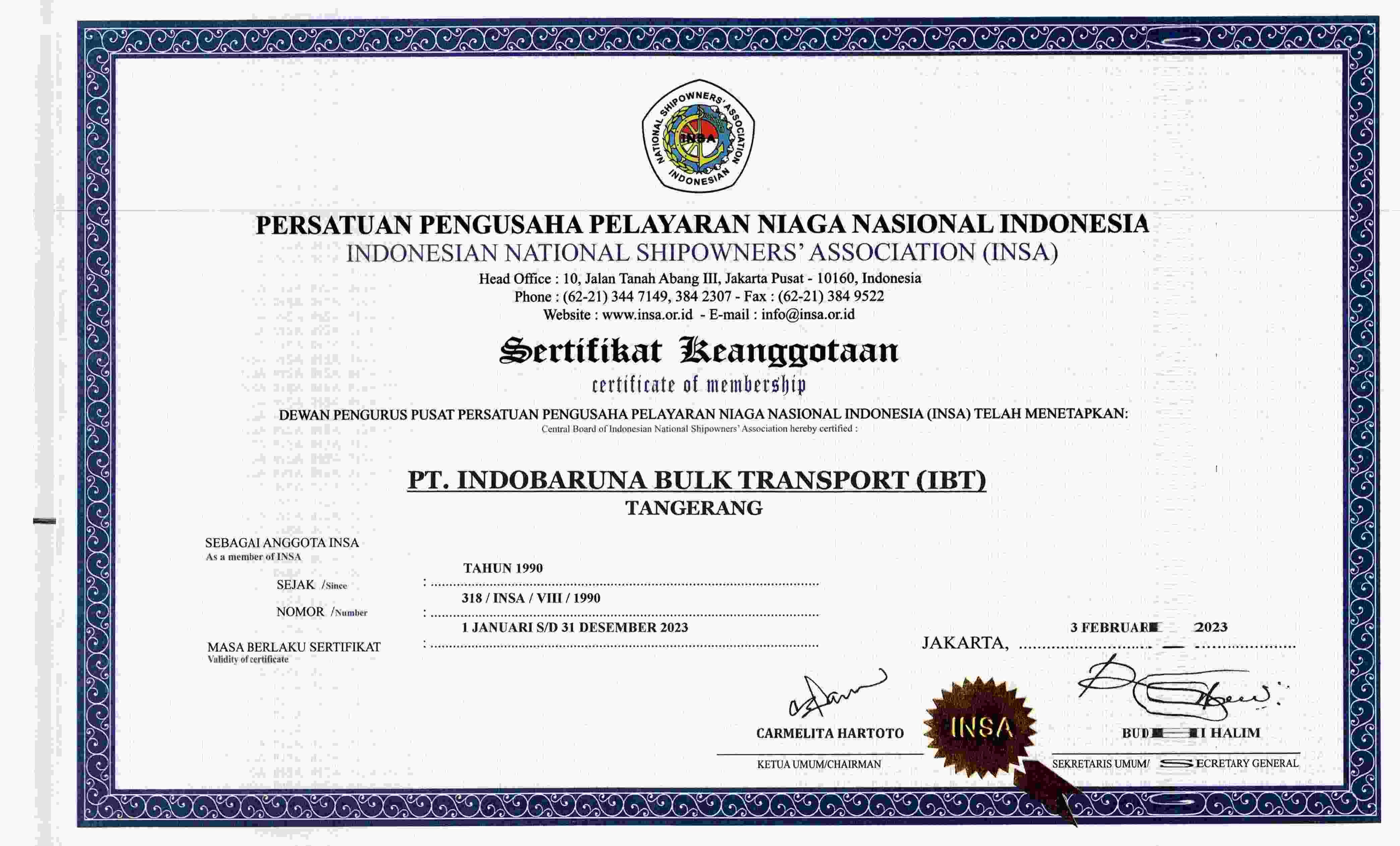 Image Certificate